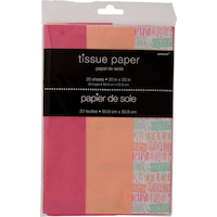 Pastel Hooray Tissue Paper, 20-pk Front_Flat