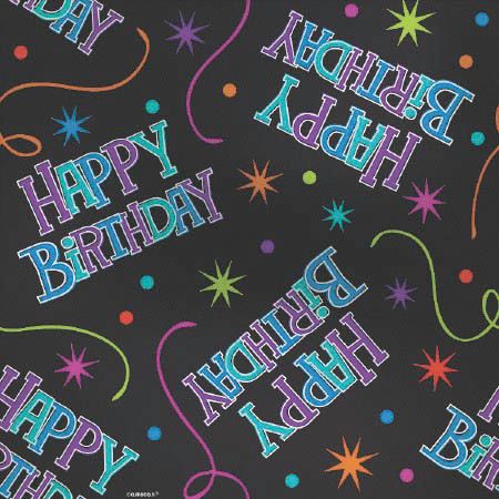 Papier d'emballage Happy Birthday CloseUp