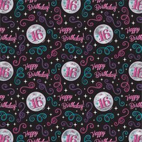 Celebrate Sweet 16 Gift Wrap