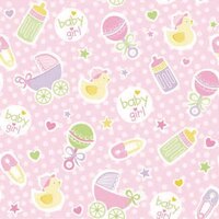 Jumbo Baby Girl Pink Gift Wrap