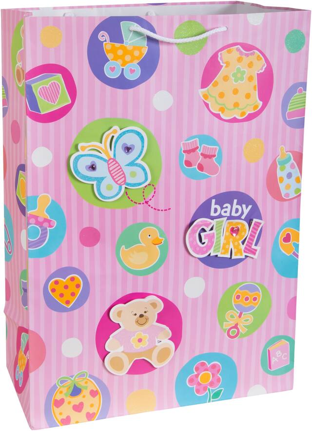 Sac-cadeau Baby Girl 3D Front_Angled_Right