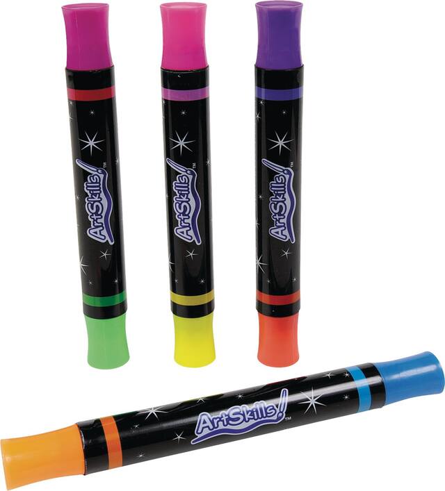 Jumbo Neon Markers, 4-pk Composite_or_Mixed