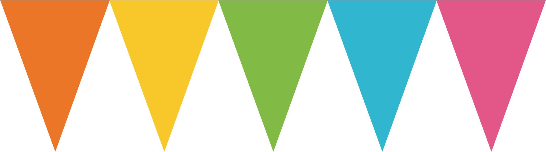 Black & White Pennant Banner CloseUp