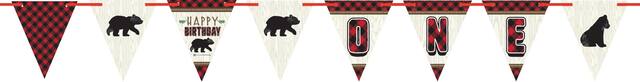 Little Lumberjack Pennant Banner Front_Flat