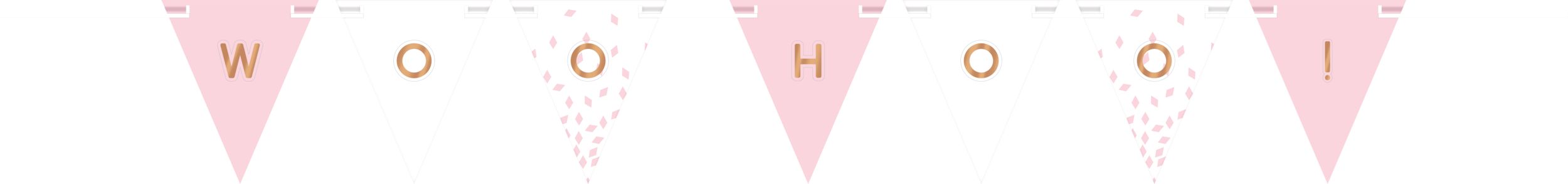 Gold & Pastel Pennant Banner Kit Front_Flat