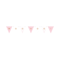 Gold & Pastel Pennant Banner Kit Front_Flat