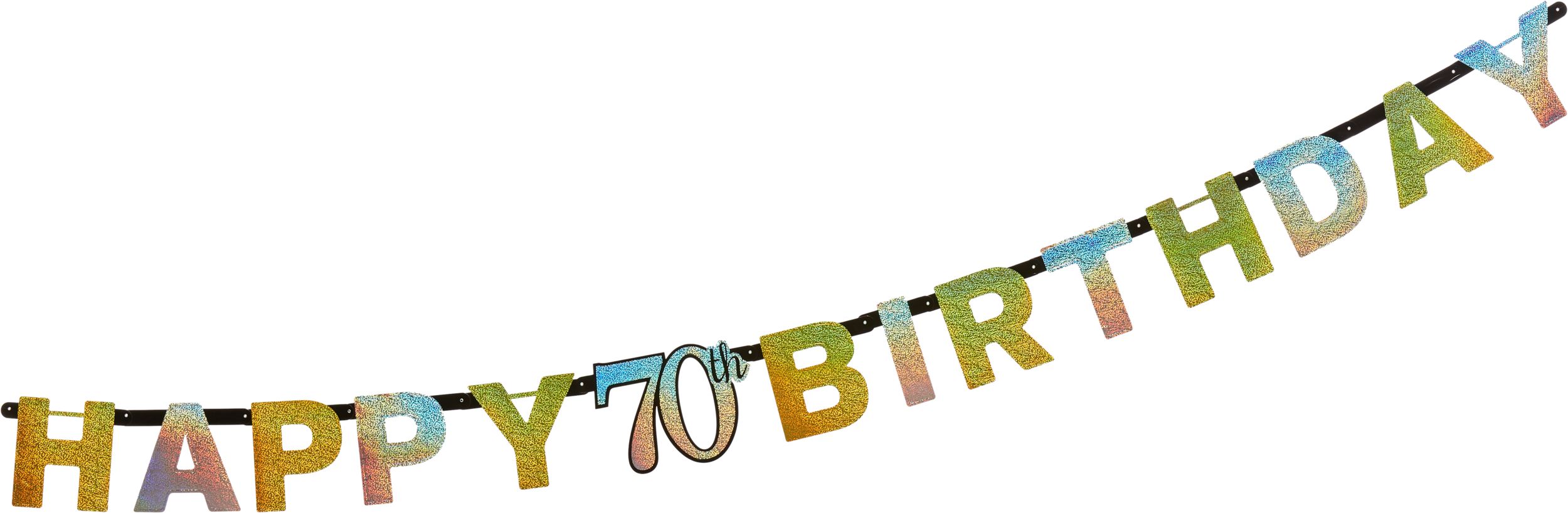 Milestone 70th Birthday Party Banner Decoration Front_Flat