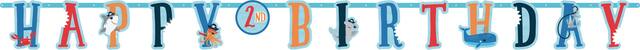 Pirate Shark Birthday Party Banner Kit, 2-pc Front_Flat