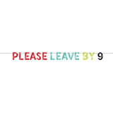 Metallic Please Leave By 9 Letter Banner Front_Flat