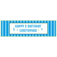 Sign Banner 1st Birthday Boy, 65-in x 20-in Front_Flat