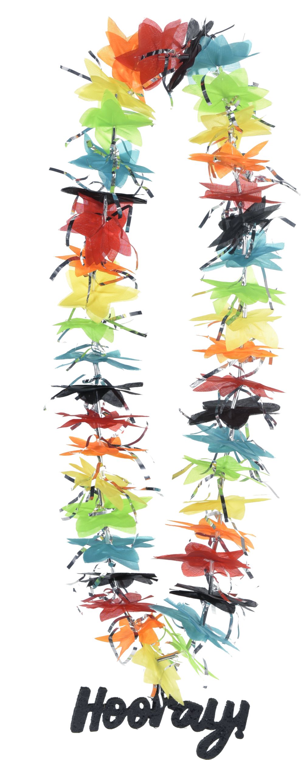 Multicolour Tropical Theme Hooray Lei Front_Flat