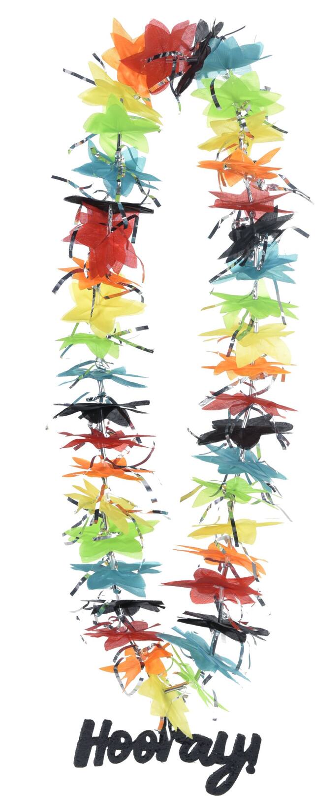 Multicolour Tropical Theme Hooray Lei Front_Flat