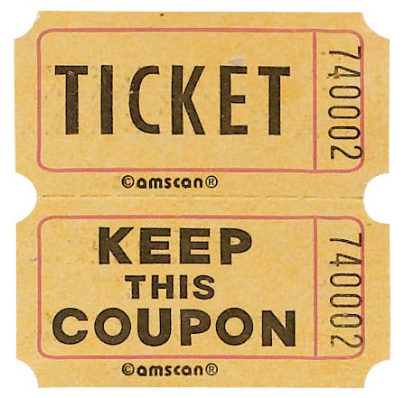 Two-Tiered Roll Raffle Tickets, Assorted, 2000-pk Front_Flat