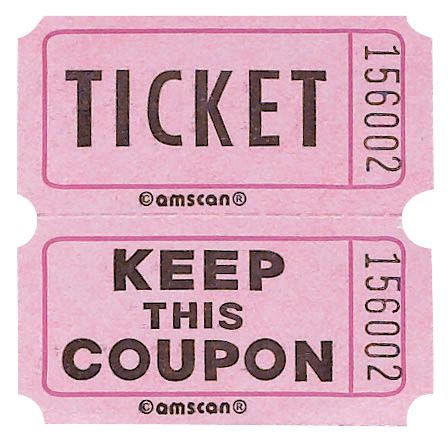 Two-Tiered Roll Raffle Tickets, Assorted, 2000-pk Front_Flat