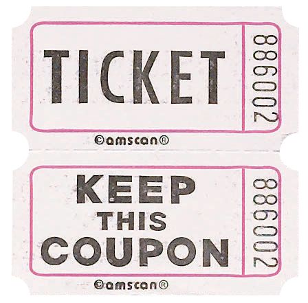 Two-Tiered Roll Raffle Tickets, Assorted, 2000-pk Front_Flat