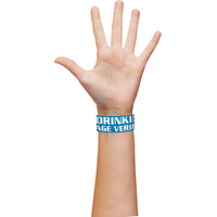Blue Waterproof Wristbands, 500-pk Front_Flat