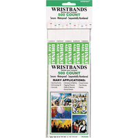 Green Waterproof Wristbands, 500-pk Front_Flat