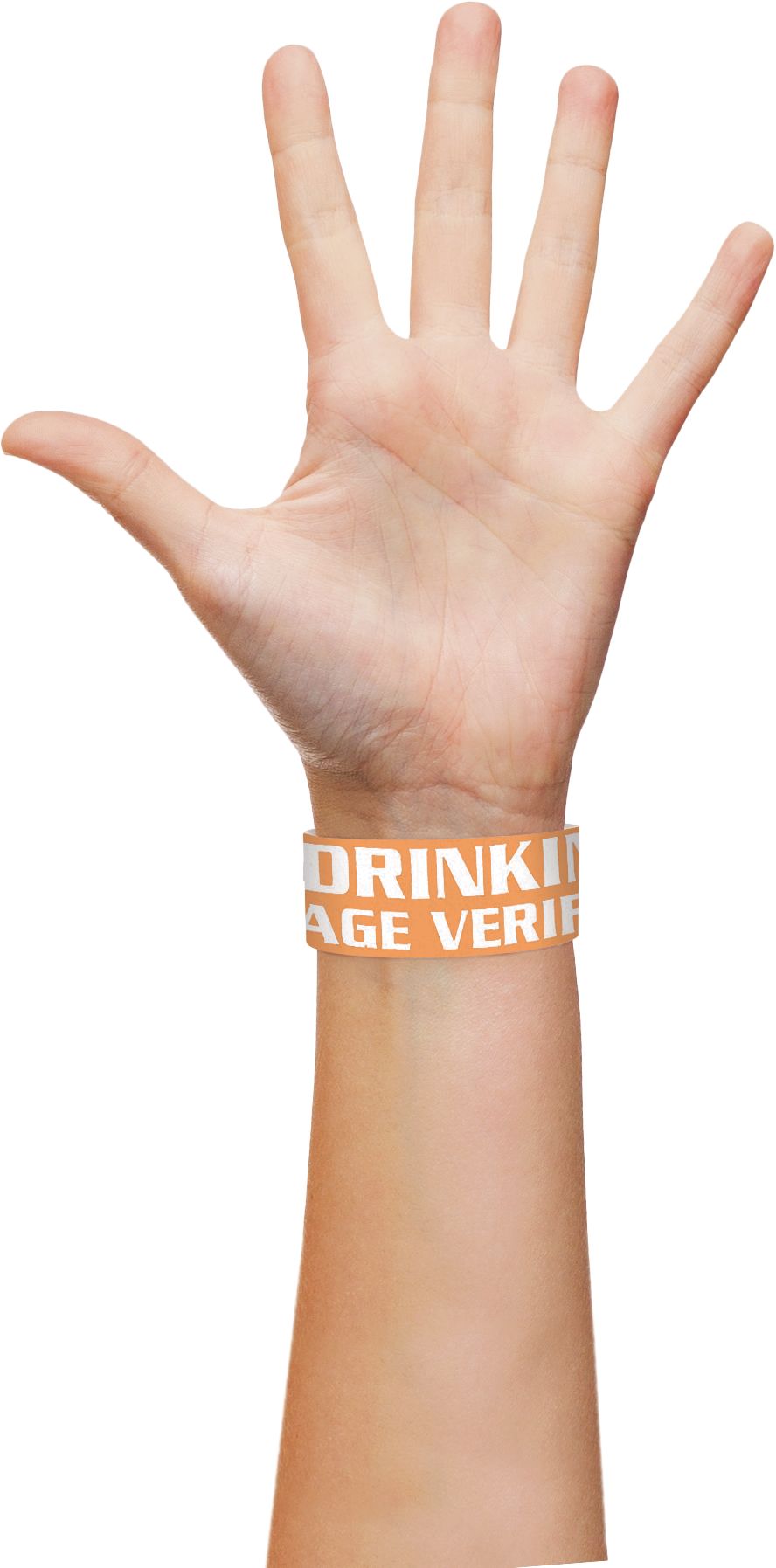 Orange Waterproof Wristbands, 500-pk Front_Flat