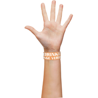 Orange Waterproof Wristbands, 500-pk Front_Flat