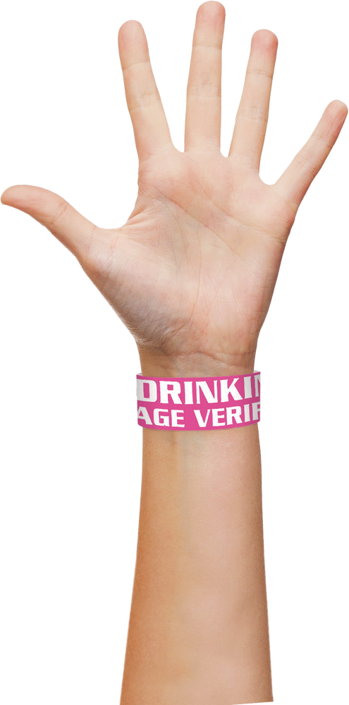 NEW Pink Event Wristbands 500 Count Secure Waterproof Sequentially Numbered 