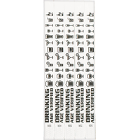 White Waterproof Wristbands, 500-pk Overhead_Flat