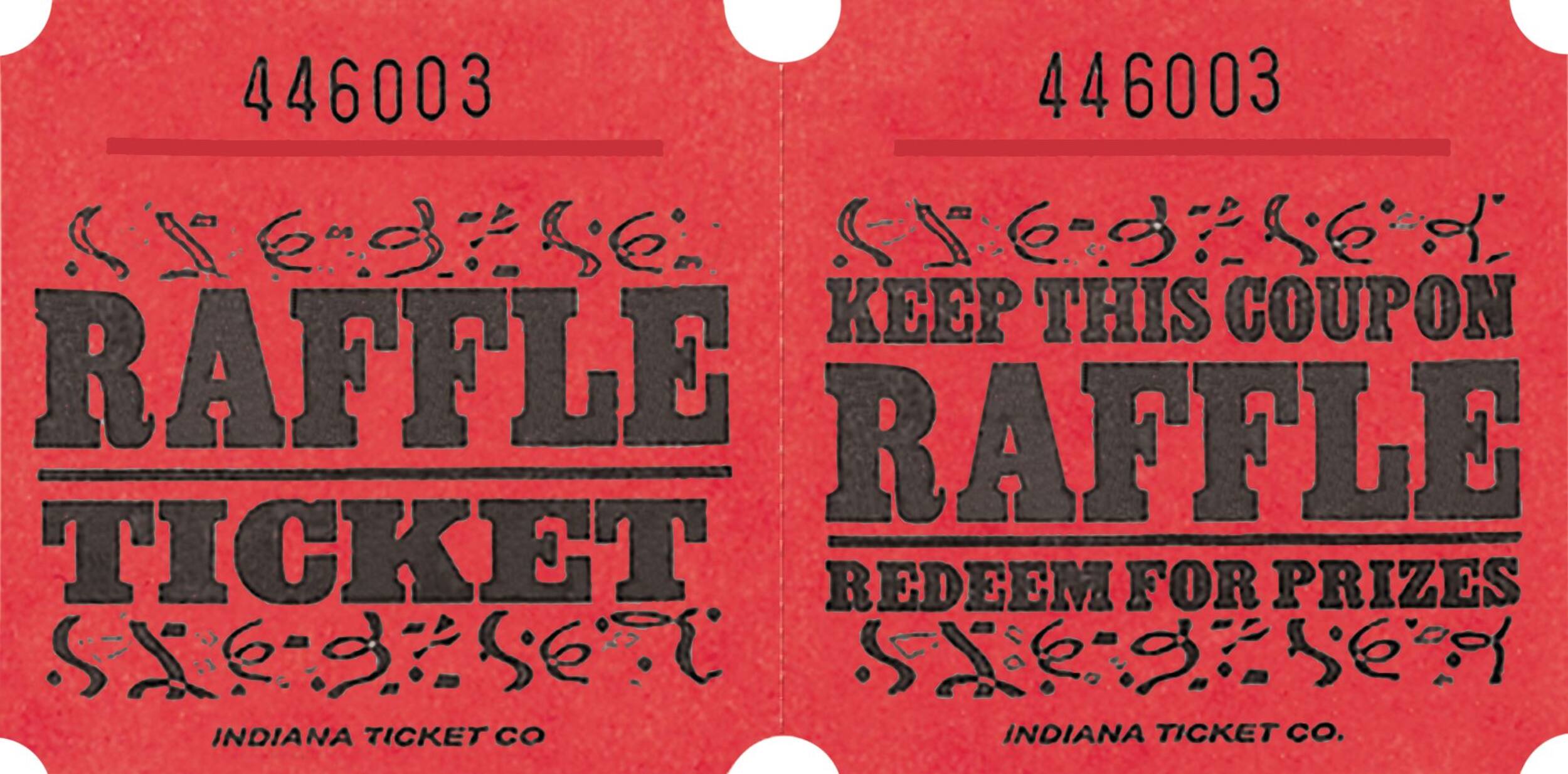 Red Raffle Ticket Roll Front_Flat