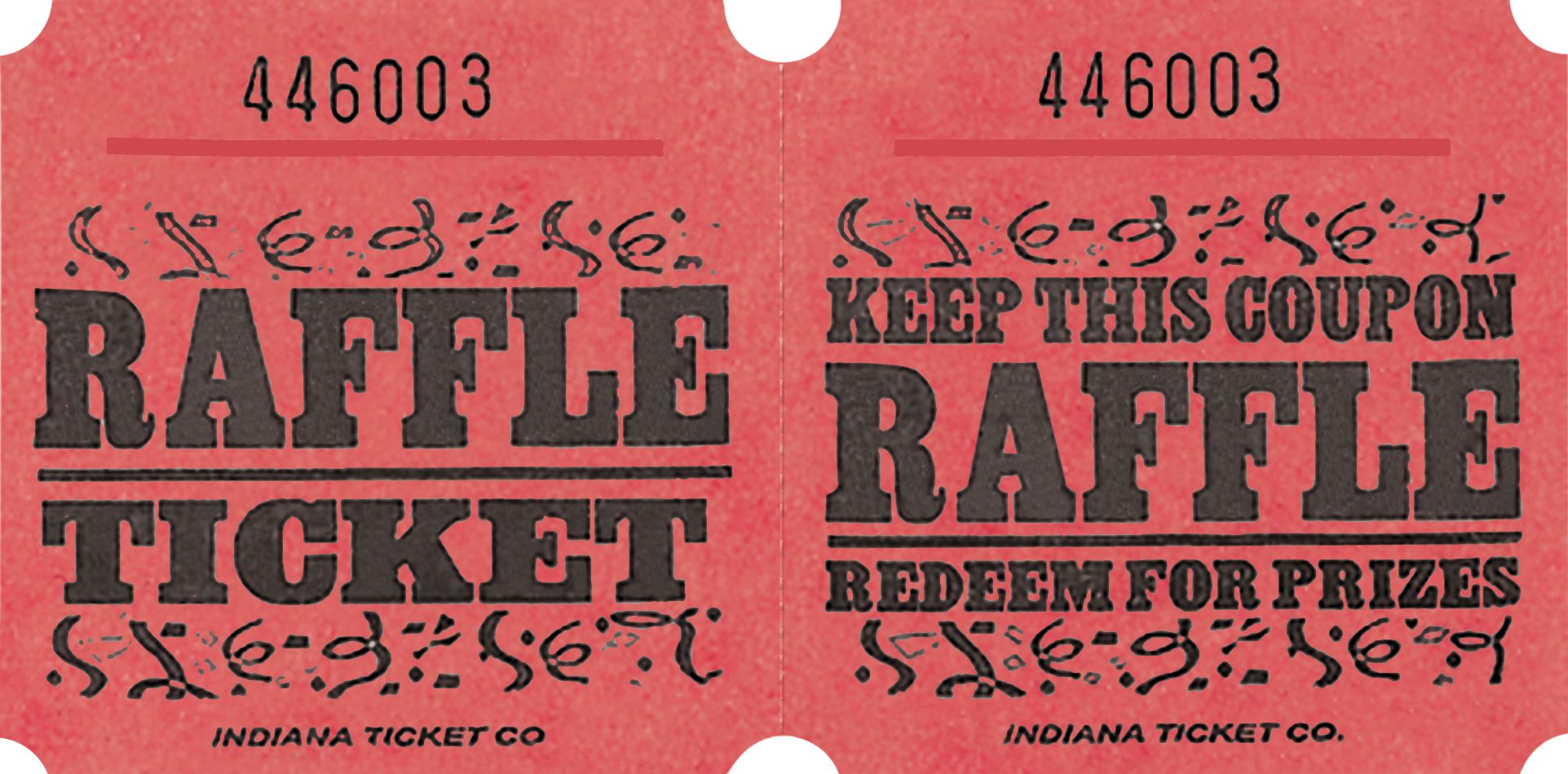 Red Raffle Ticket Roll Front_Flat