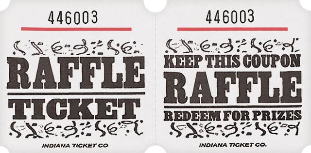White Raffle Ticket Roll Front_Flat