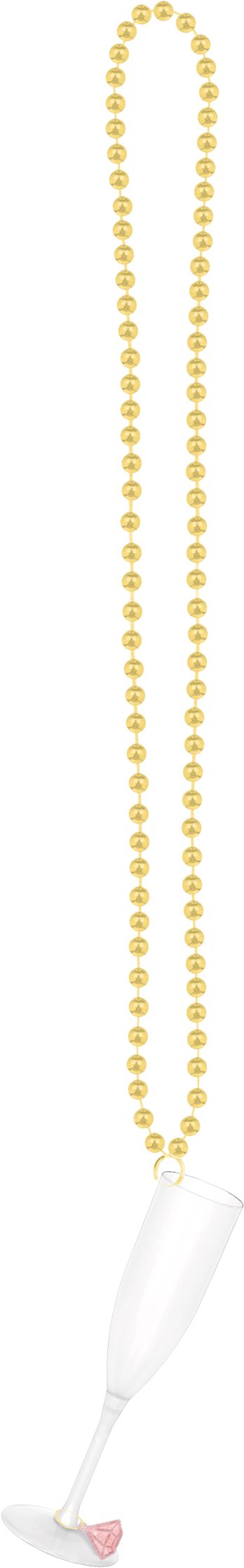 Bachelorette Champagne Shot Glass Necklace Overhead_Flat
