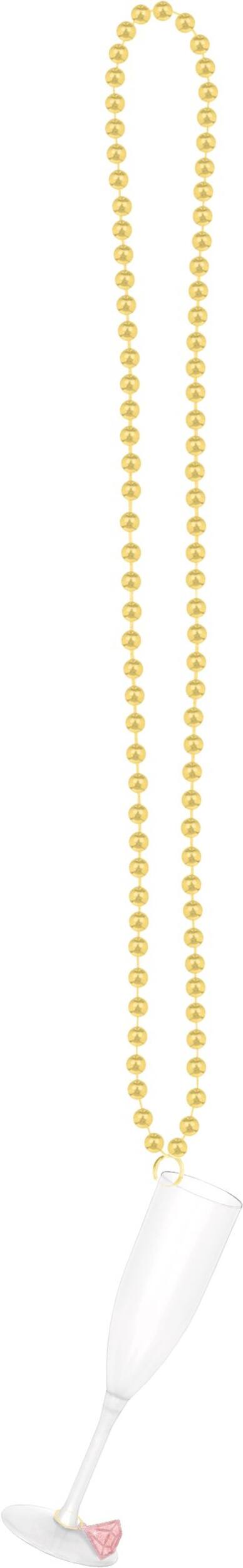 Bachelorette Champagne Shot Glass Necklace Overhead_Flat