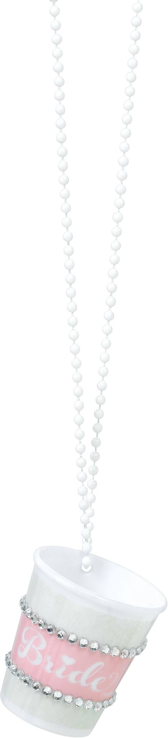 Elegant Bride Shot Glass Necklace Overhead_Flat