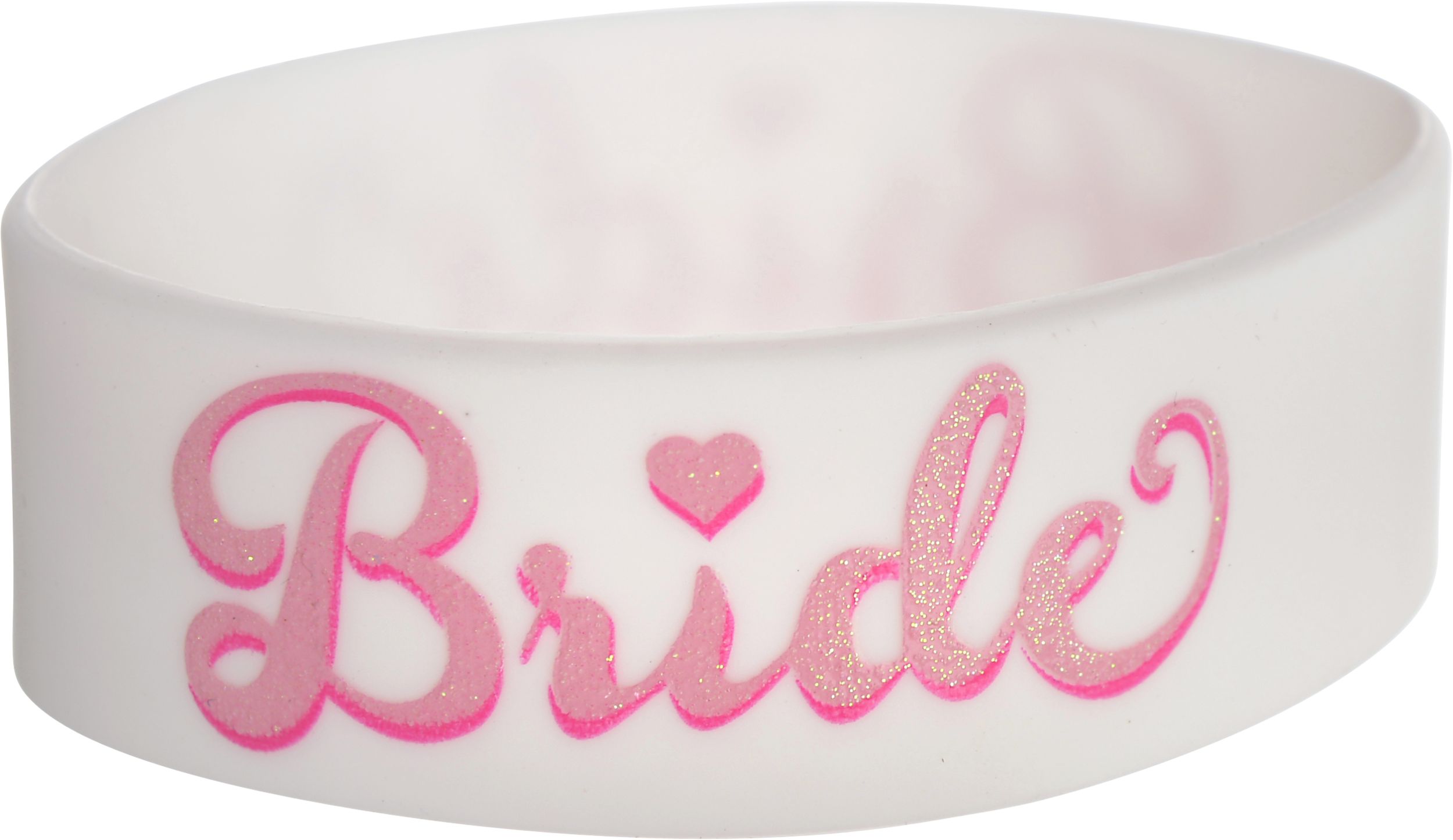 Bracelet en caoutchouc pour mariée élégante Front_Elevated