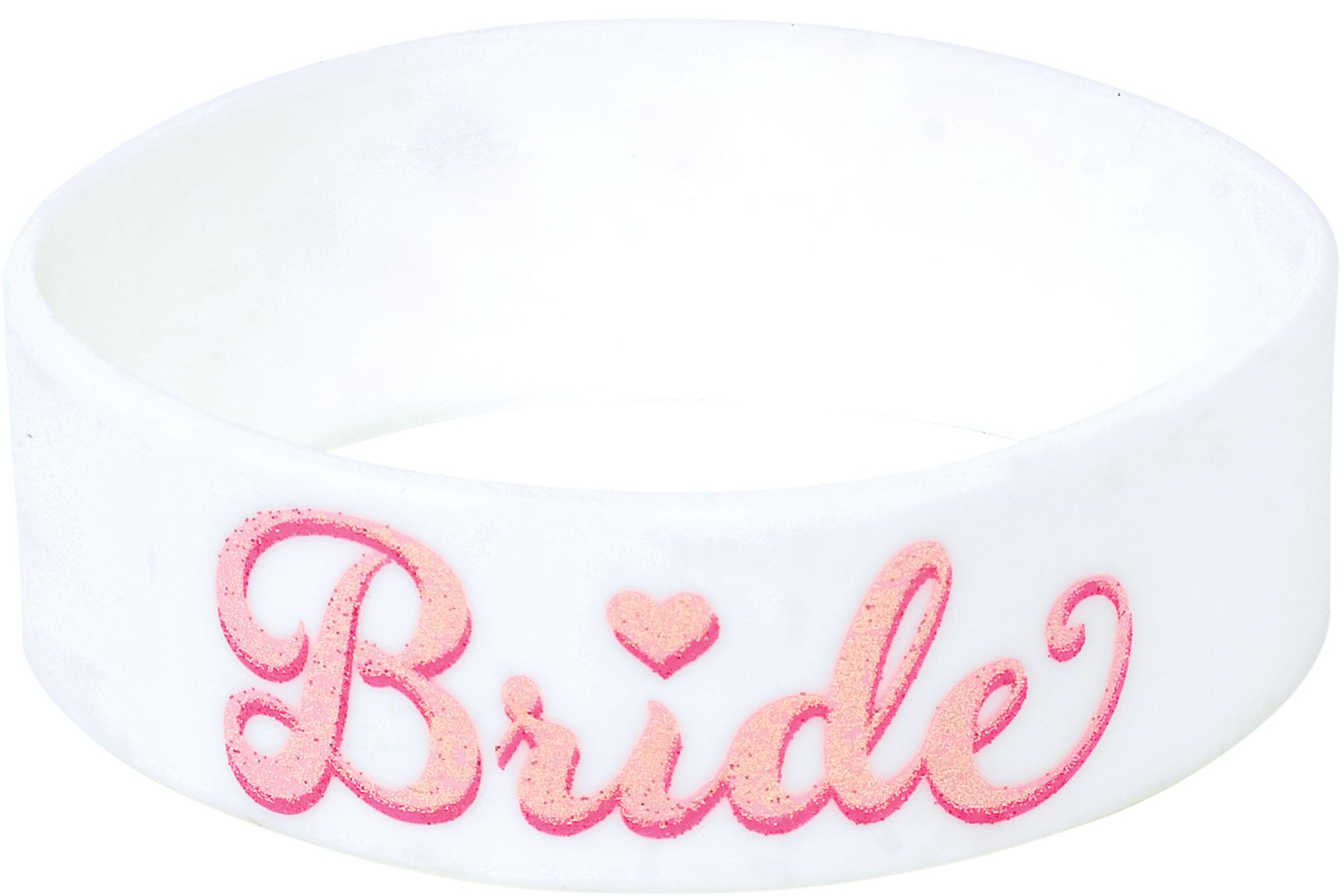 Bracelet en caoutchouc pour mariée élégante Front_Elevated