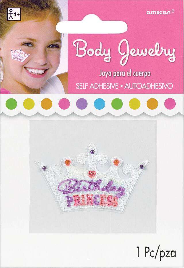 Birthday Princess Body Jewelry Front_Flat