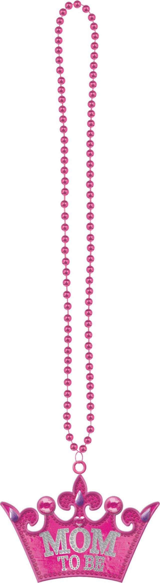 Collier de perles pendentif diadème Future maman Front_Flat