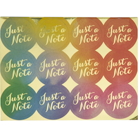 Fiches de notes métalliques arc-en-ciel à l'aquarelle, paq. 20 Front_Flat