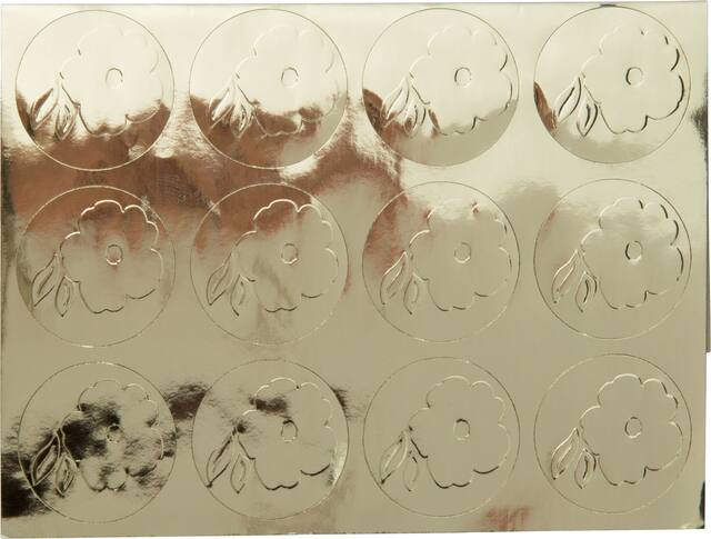 Metallic Coral Floral Note Cards, 20-pk Front_Flat