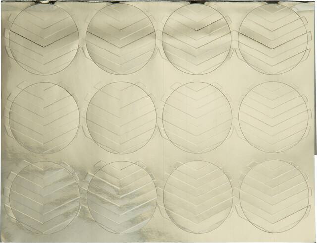 Metallic Gold & Silver Herringbone Note Cards, 20-pk Front_Flat