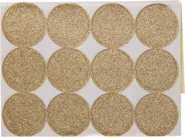 Glitter Gold Polka Dot Pastel Note Cards, 20-pk Front_Flat