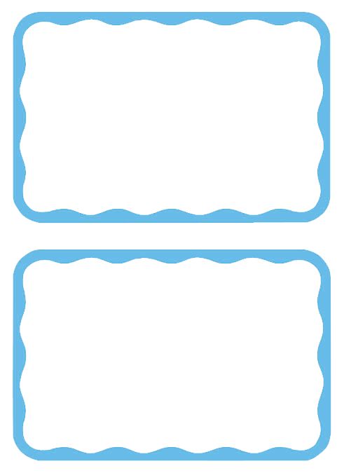 Name Badge With Blue Border Party City