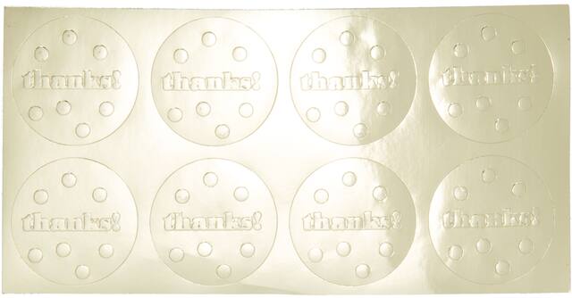 Metallic Dots Pink Thank You Notes, 8-pk Front_Flat