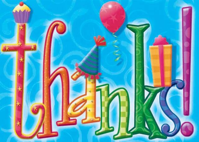 Party Time Thank You Notes, 8-pk Front_Flat