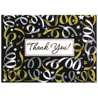 Cartes de remerciement Serpentin argenté, paq./20 Front_Flat