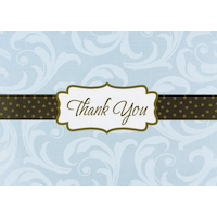 Cartes de remerciement Motif à pois, paq. 20 Front_Flat