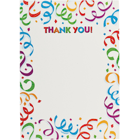 Cartes de remerciement Fanfare amusante, paq. 20 Front_Flat