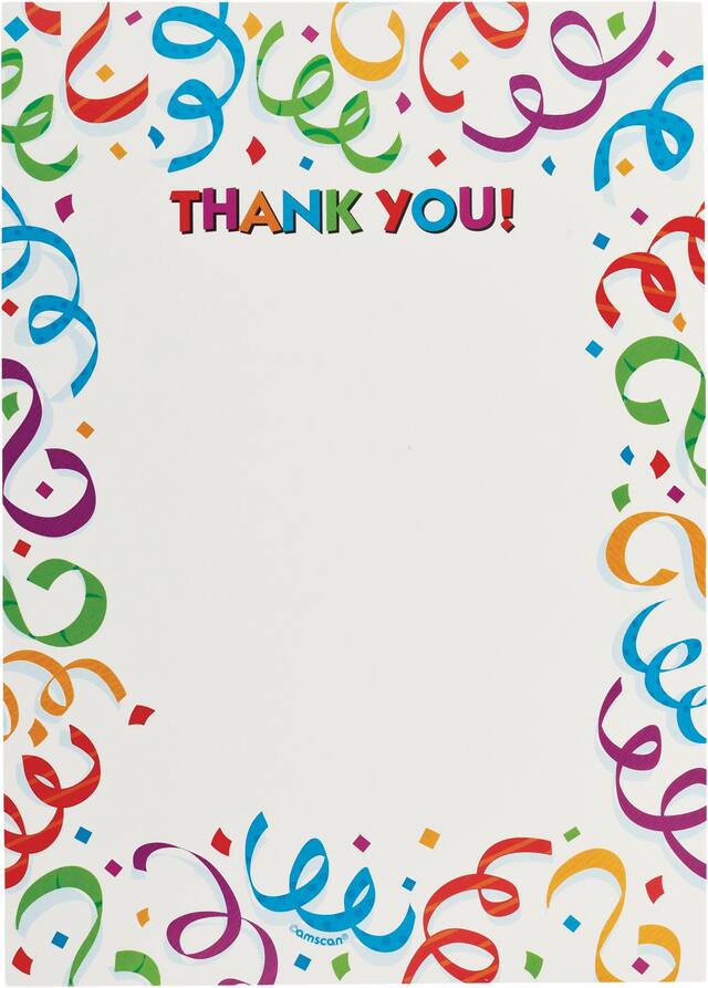 Cartes de remerciement Fanfare amusante, paq. 20 Front_Flat