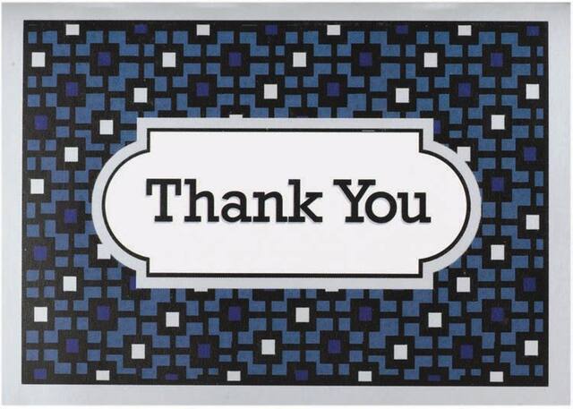 Notes de remerciement Magnifique teinte, paq. 8 Front_Flat