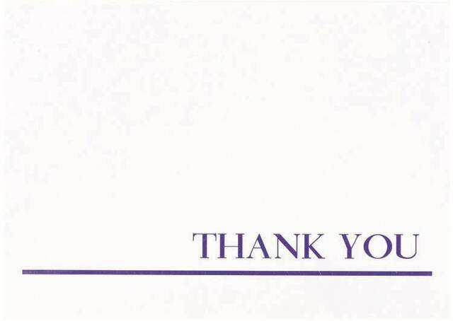 Elegant Expressions Thank You Notes, 8-pk Front_Flat