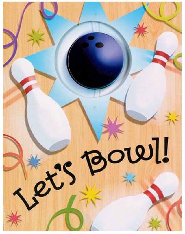 Let's Bowl Invitations, 8-pk Front_Flat