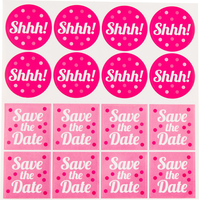 Glitter Lips Sealed Surprise Party Invitations, 8-pk Front_Flat